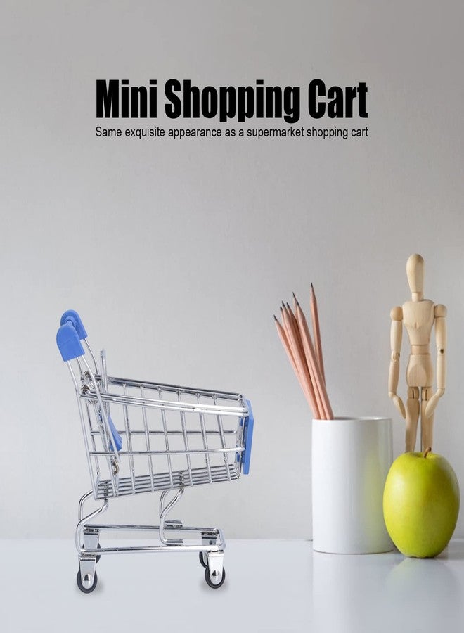 Dpofirs Mini Supermarket Handcart, Shopping Cart Supermarket Handcart Mini Shopping Cart Mini Supermarket Storage Toy Decorative Ornaments for Storage Toys Home Kitchen Office, Gifts Choice - Image 2
